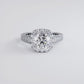 3.60ctw GIA Certified Round Brilliant Filigree Vintage Style Halo Lab Grown Diamond Engagement Ring 14k White Gold