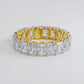 6.65ctw Radiant Cut Diamond Eternity Band Set In 14k Yellow Gold