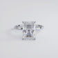 4.23 Carat GIA Certified Radiant Cut Petite Wire Solitaire Lab Grown Diamond Engagement Ring set in Platinum