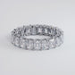 5.25ctw Radiant Cut Diamond Eternity Band Set In 14k White Gold