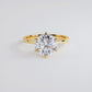 3 Carat Round Brilliant Petite Tapered 6 Prong Solitaire