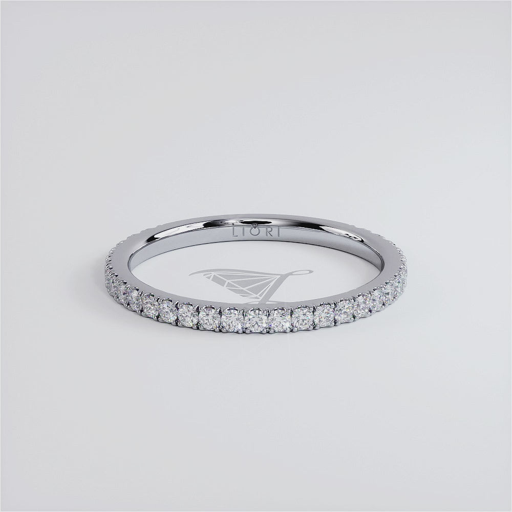 1.7mm Diamond Wedding Band Ring Anniversary Ring 0.35ctw Platinum