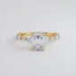 2 Carat Emerald Cut Alternating Round & Marquise