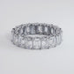 6.65ctw Emerald Cut Diamond Eternity Band Set In Platinum