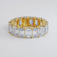 9.00ctw Emerald Cut Diamond Eternity Band Set In 14k Yellow Gold