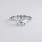 1.50ct Round Brilliant Petite Tapered 4 Prong Solitaire Lab Grown Diamond Engagement Ring set in Platinum