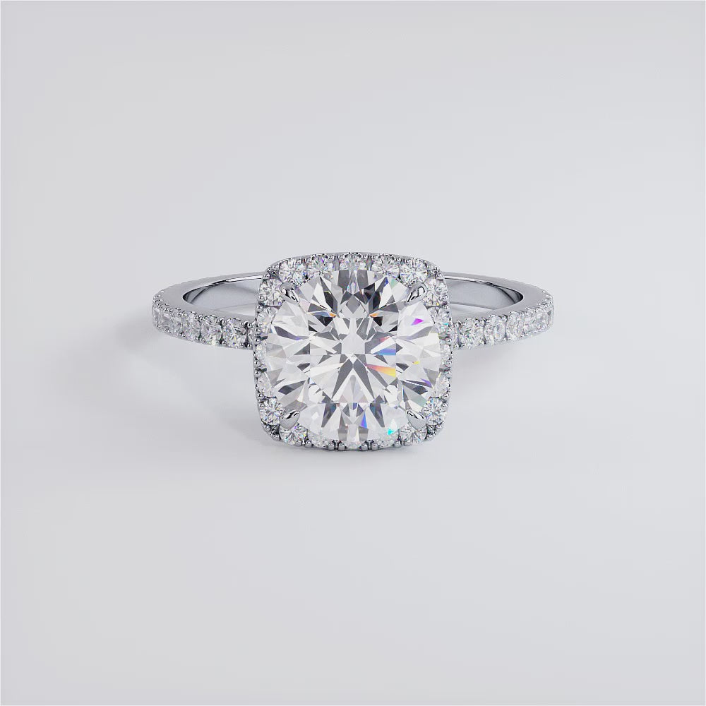 1.5 Carat Round Brilliant High Set Halo