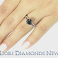 2.15 Carat Certified Natural Black Diamond Engagement Ring 14k White Gold