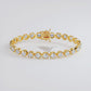 8.50ctw Round Brilliant Buttercup Diamond Eternity Tennis Bracelet set in 14k Yellow Gold