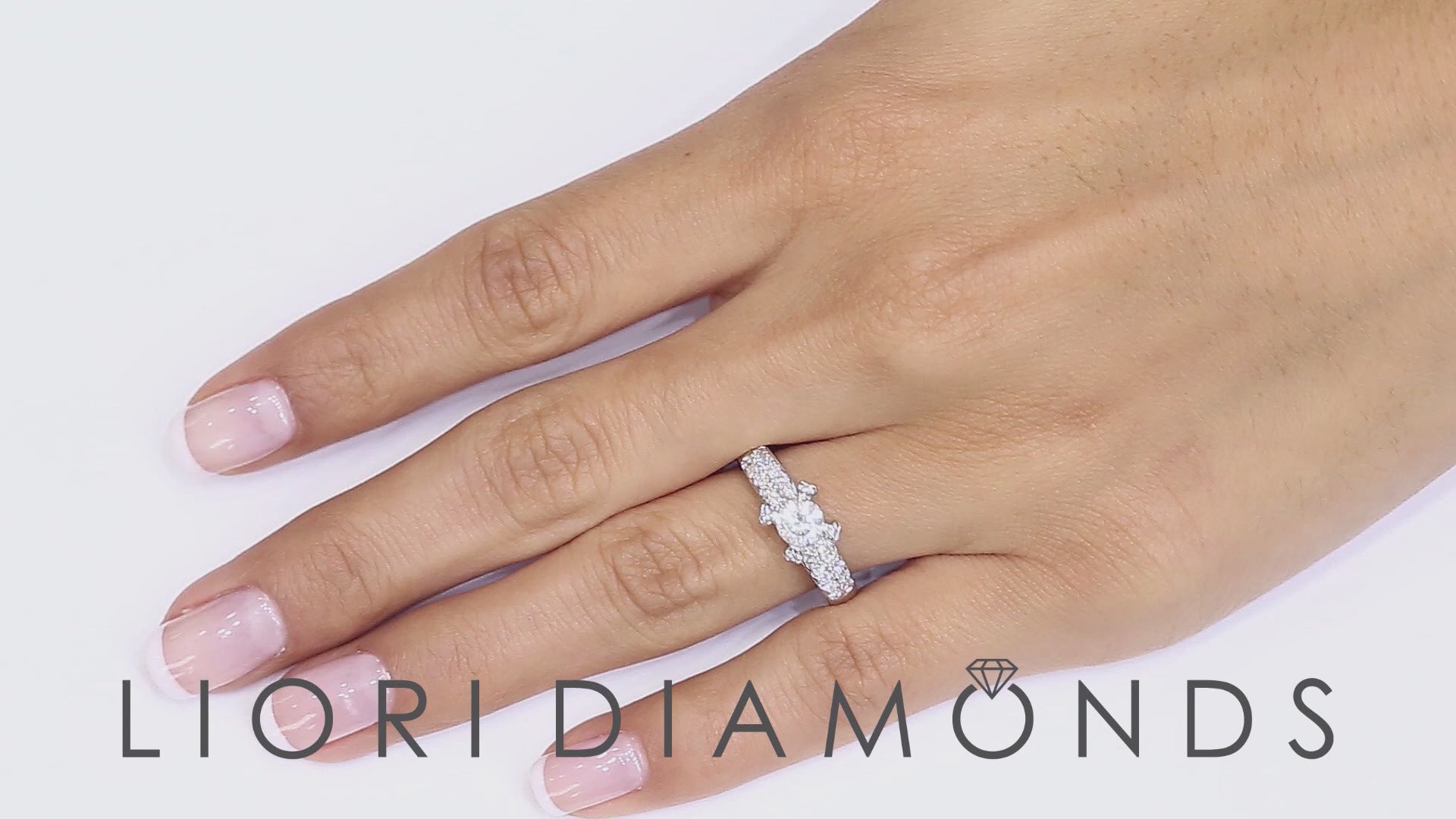 1.22 Carat F-SI3 Certified Natural Round Diamond Engagement Ring 14k White Gold