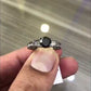 BDR-183 - 1.75 Carat Certified Natural Black Diamond Engagement Ring 14k Black Gold