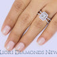 1.56 Carat H-VS2 Radiant Cut Natural Diamond Engagement Ring 18k Vintage Style