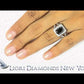 BDR-210 - 3.06 Carat Certified Cushion Cut Black Diamond Ring 14k Pave Halo Vintage Style