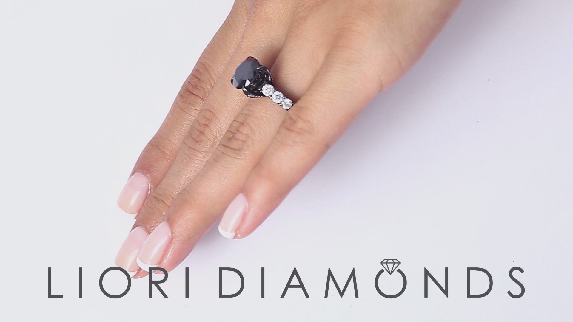 5.53ctw Vintage Style Natural Black Diamond Engagement Ring 18k Black Gold