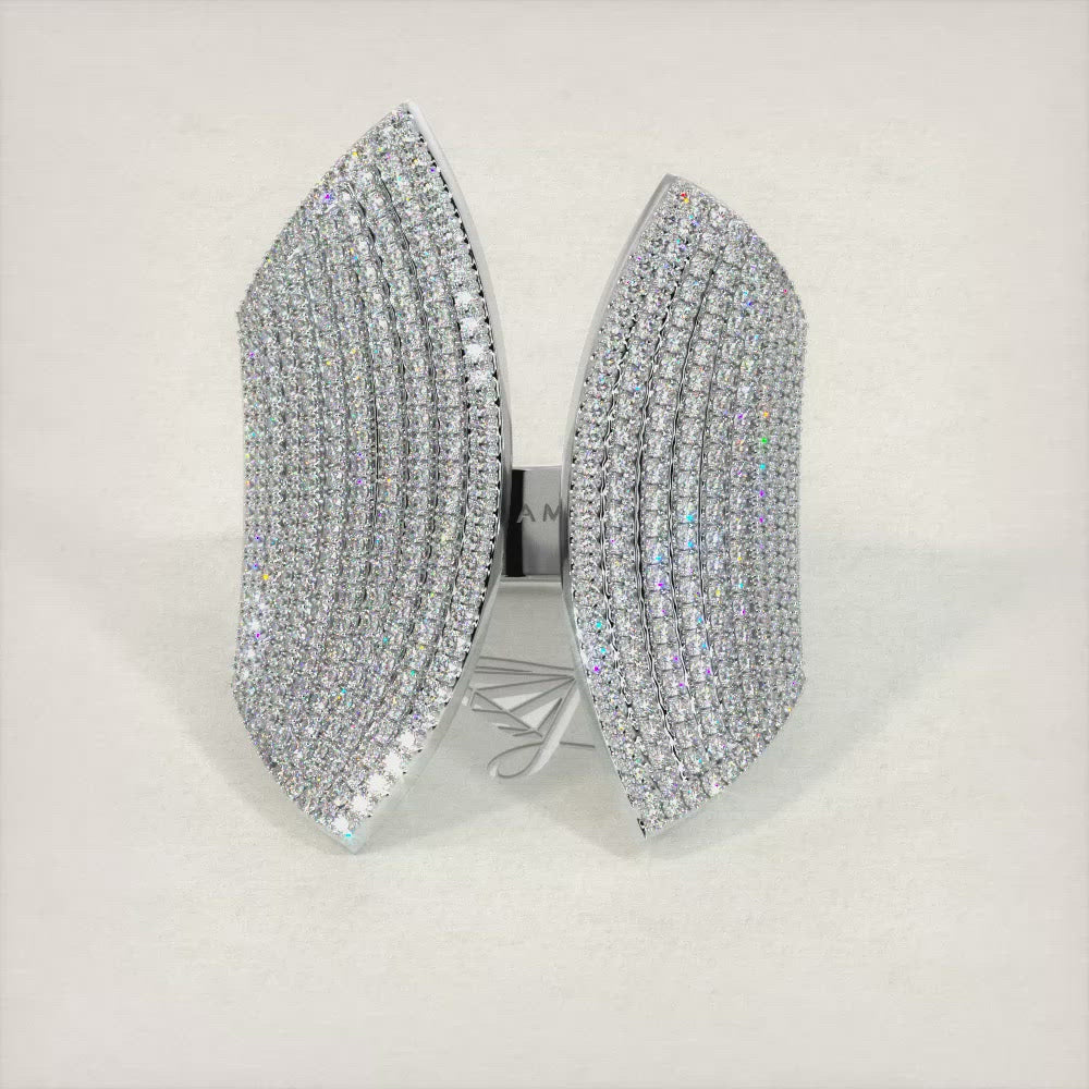 2.50ctw Diamond Cocktail Fashion Ring 14k White Gold