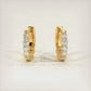 0.50ctw F-VS Ladies Huggie Hoop Earrings 14k Yellow Gold
