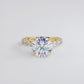 4.51ctw GIA Certified Round Brilliant Lucida set Lab Grown Diamond Engagement Ring set in 14k Yellow Gold