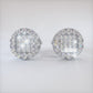1.75ctw Diamonds Cluster Stud Earrings 14k White Gold