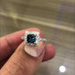 FD-004 - 1.43 Carat Fancy Blue Princess Cut Diamond Engagement Ring Set in Platinum