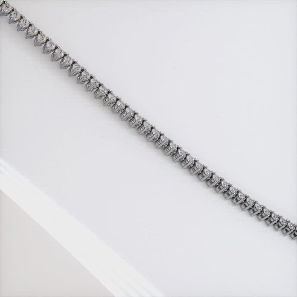 5.00ctw Round Brilliant Graduated Diamond Eternity Tennis Necklace Set in 14k White Gold