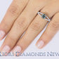 1.05 Carat Certified Fancy Blue Round Diamond Engagement Ring 18k White Gold
