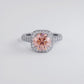 4.18ctw GIA Certified Fancy Intense Pink Lab Grown Diamond Engagement Ring 18k White Gold