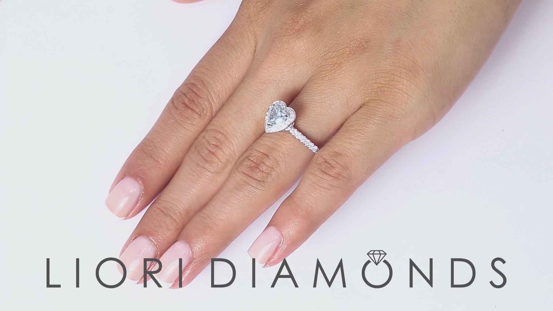 1.91 Carat GIA Certified Fancy Blue Diamond Engagement Ring 18k White Gold