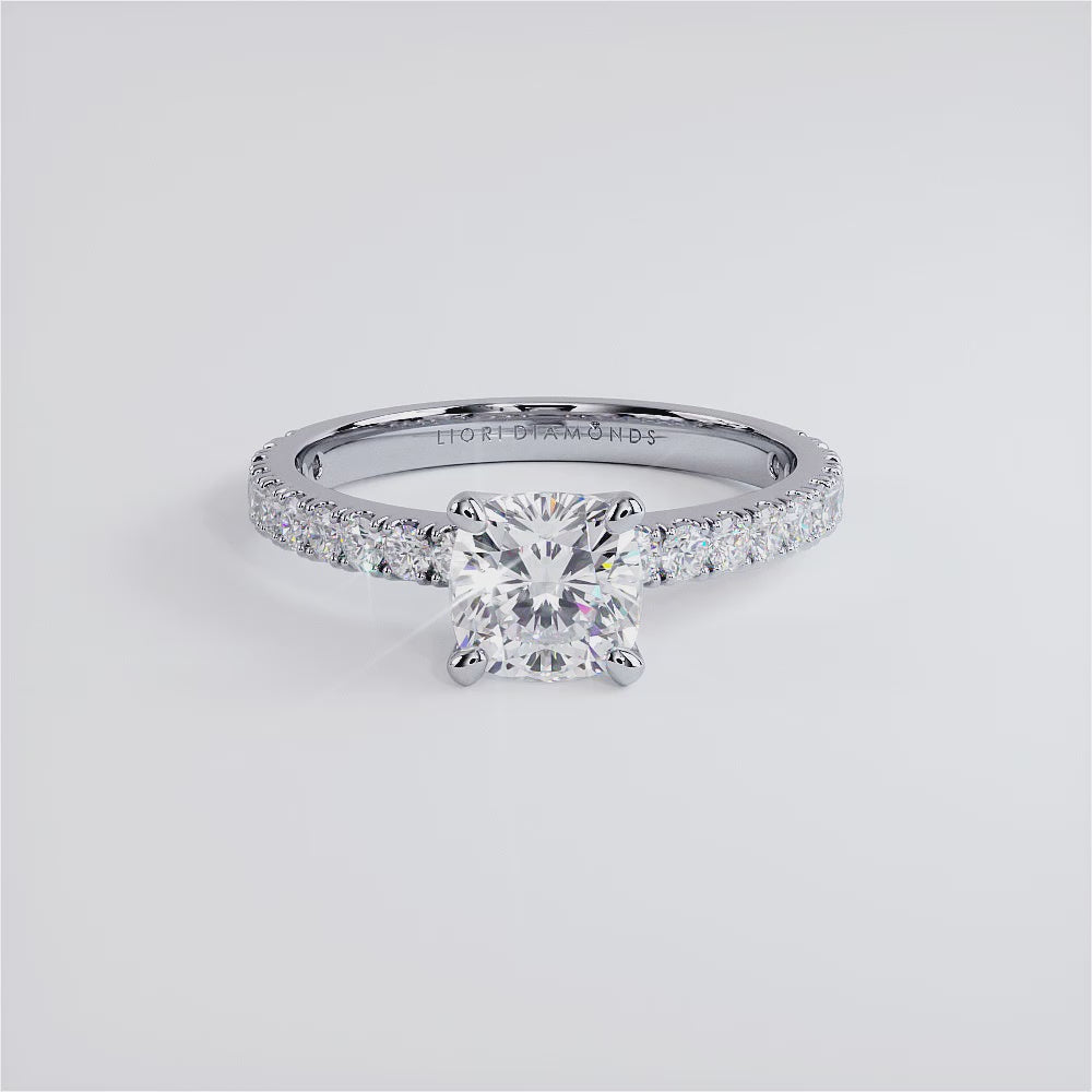 1 Carat Cushion Cut Micro Prong Set