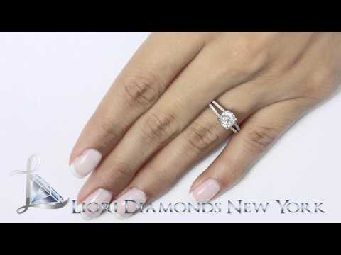 ER-0051 - 1.29 Carat H-SI2 Certified Natural Round Diamond Engagement Ring 18k White Gold