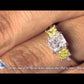 ER-0863 - 2.02 Carat Fancy Yellow & White Radiant Cut Three Stone Diamond Engagement Ring