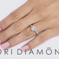 0.75 Carat F-SI1 Natural Round Diamond Engagement Ring 18k White Gold Pave Halo