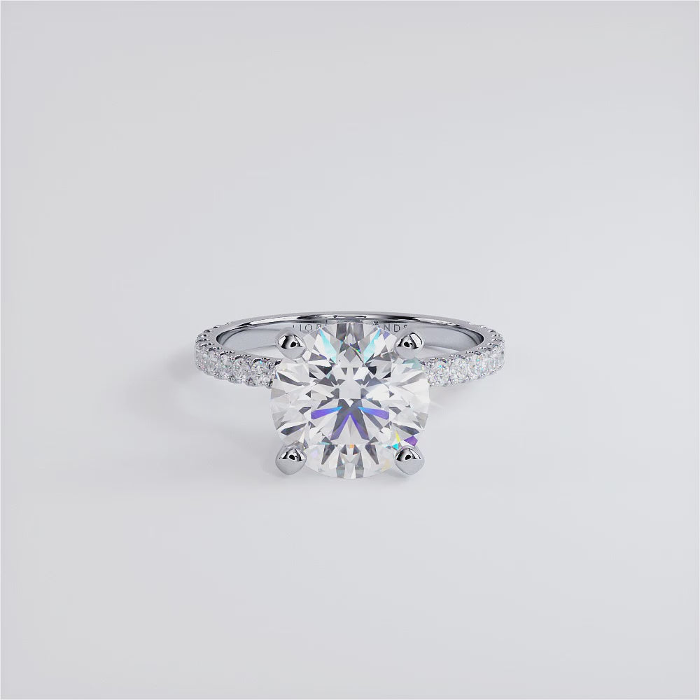 3.5 Carat Round Brilliant Petite Micropavé