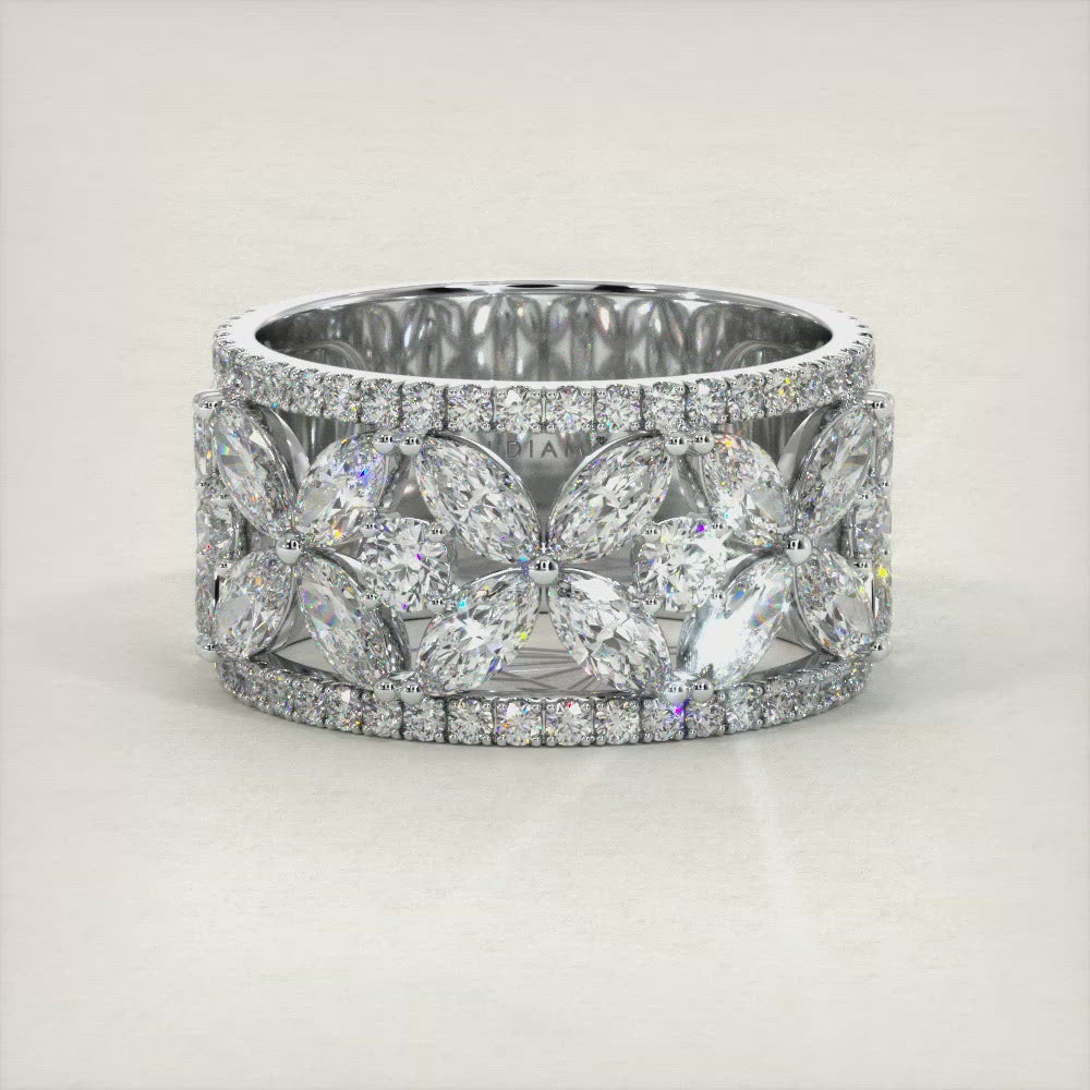 4.20ctw Diamond Wedding Band Ring Anniversary Ring 14k White Gold