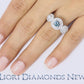 1.24 Carat Fancy Blue Diamond Engagement Ring 14k White Gold Vintage Style