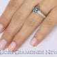 2.22 Carat Certified Fancy Blue Round Diamond Engagement Ring 18k White Gold
