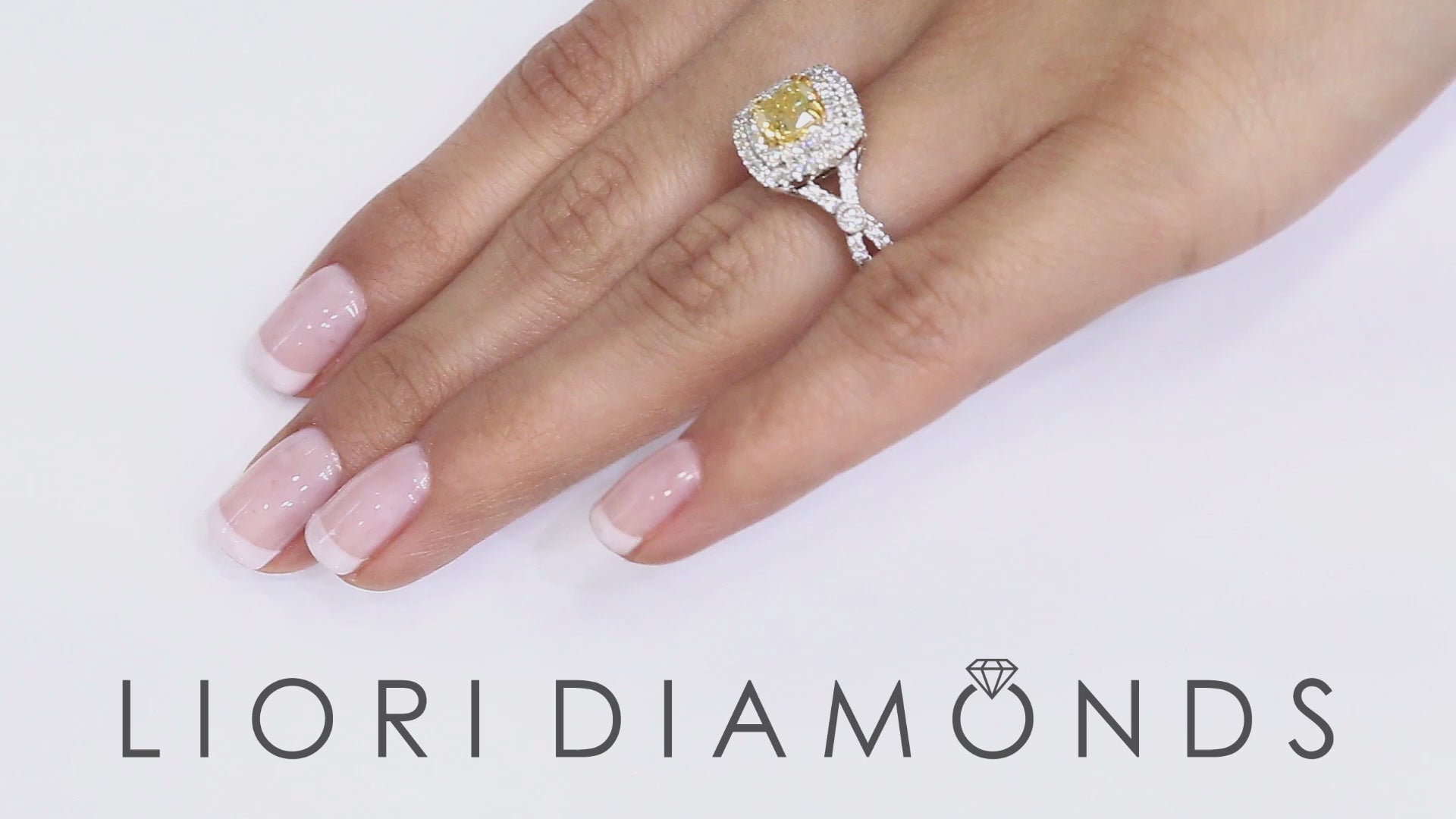 2.23 Ct. GIA Certified Natural Fancy Yellow Cushion Cut Diamond Engagement Ring