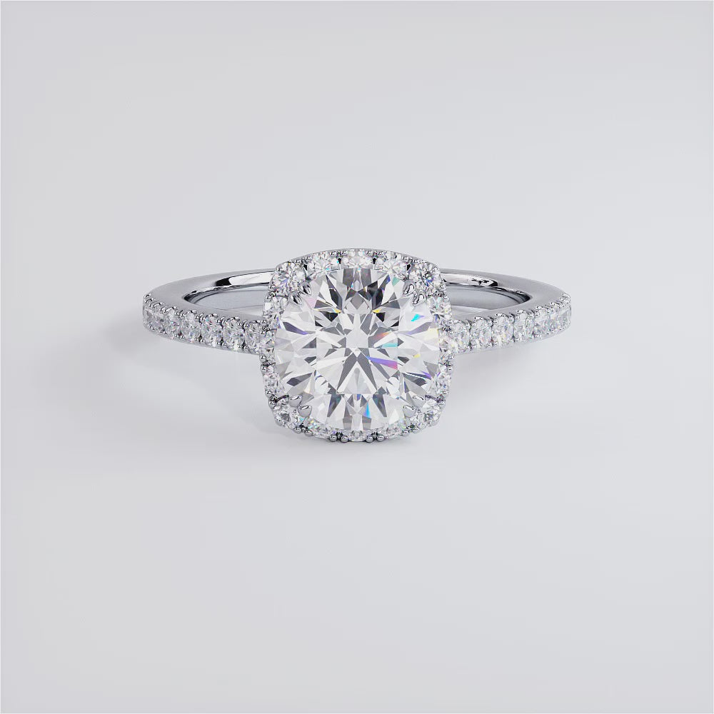 1.50ctw Round Brilliant Micropavé Halo