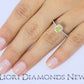 0.99 Carat Fancy Yellow Radiant Cut Diamond Engagement Ring 18k Gold Pave Halo