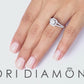 1.11 Carat G-SI1 Natural Round Diamond Engagement Ring 14k White Gold Pave Halo