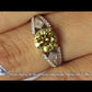 FD-651 - 2.11 Carat Fancy Vivid Yellow Round Diamond Engagement Ring 18k Vintage Style