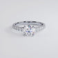 1 Carat Round Brilliant Micro Prong Set Cathedral