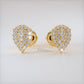 1.00ctw Diamonds Cluster Stud Earrings 14k Yellow Gold