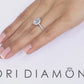 1.75 Carat E-SI1 Certified Natural Round Diamond Engagement Ring Set in Platinum