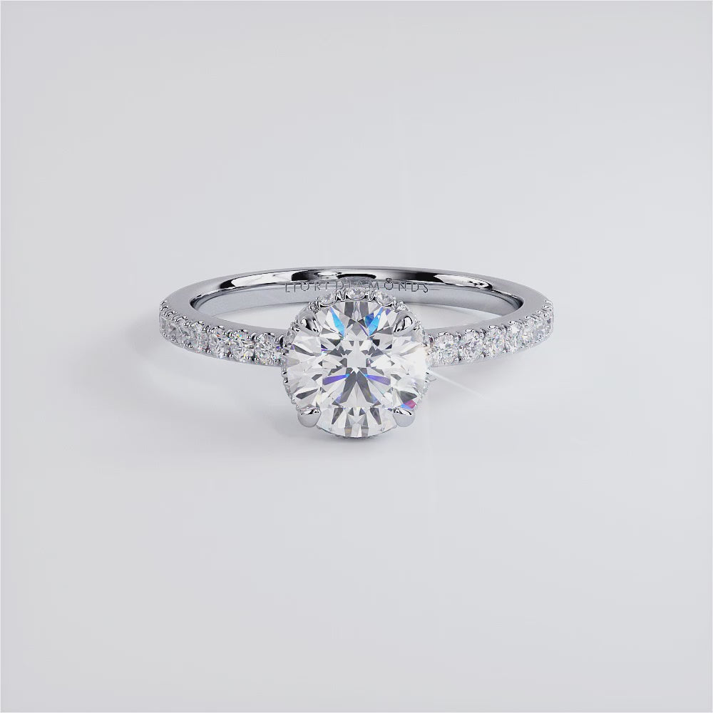 1 Carat Round Brilliant The Sex & The City Under Halo Micropavé