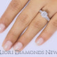 2.18 Carat G-VS2 Certified Natural Round Diamond Engagement Ring 14k White Gold