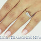 0.85 Carat F-SI2 Princess Cut Diamond Solitaire Engagement Ring 14k White Gold