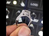 ER-0909 - 2.10 Carat E-SI3 Certified Natural Round Diamond Engagement Ring 18k White Gold