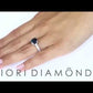 LR-29 - 4.05 Carat Natural Blue Sapphire & White Diamond Engagement Ring 14k White Gold