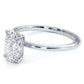 1.50ct GIA Certified Oval Cut Petite Wire Basket Solitaire Lab Grown Diamond Engagement Ring set in Platinum