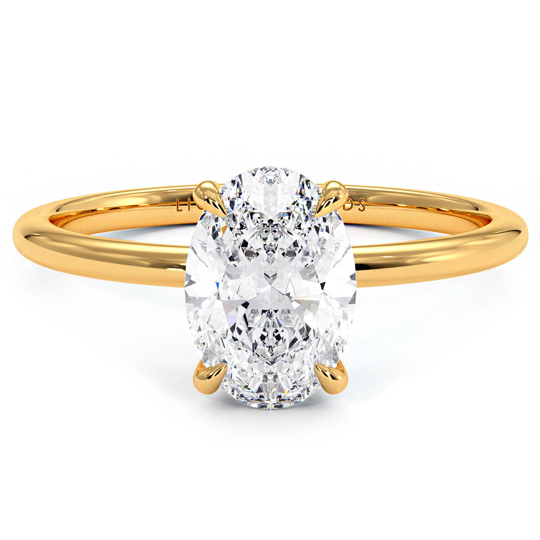 1.5 Carat Oval Cut Petite Wire Basket Solitaire